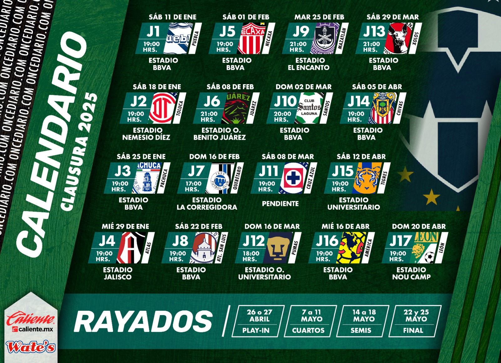 Rayados tendrá solo tres semanas para prepararse y enfrentar el